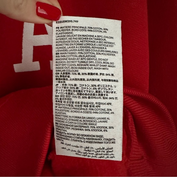 NWT Ami x kevin lyons red hoodie XS Ami de Coeur Hoodie - Picture 7 of 8